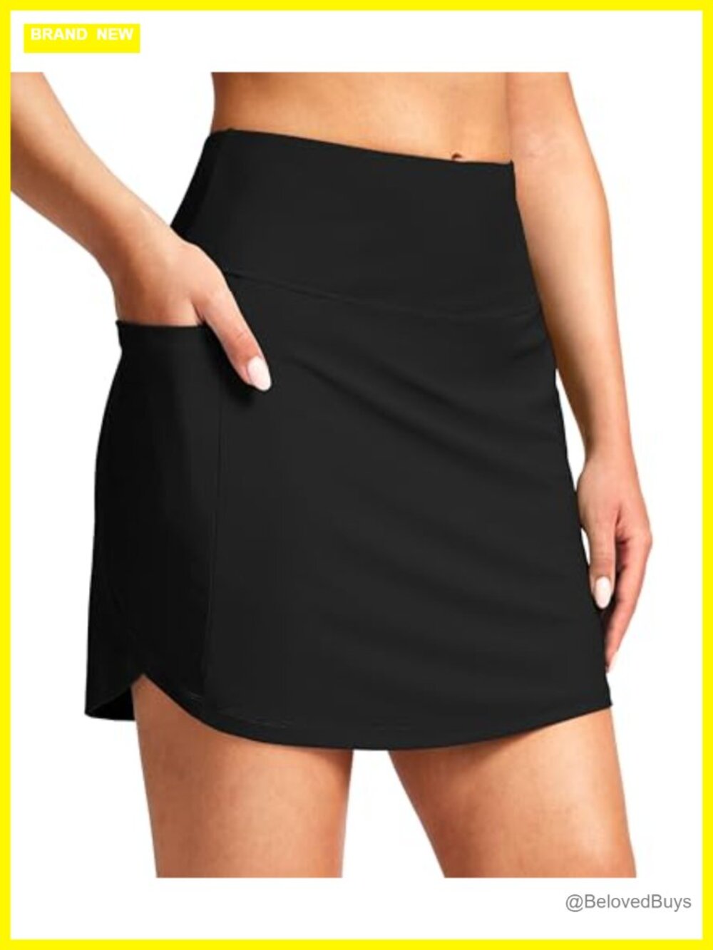 Women's 17" Swim Skirt Tummy Control Bathing Suit Bottom with Pockets